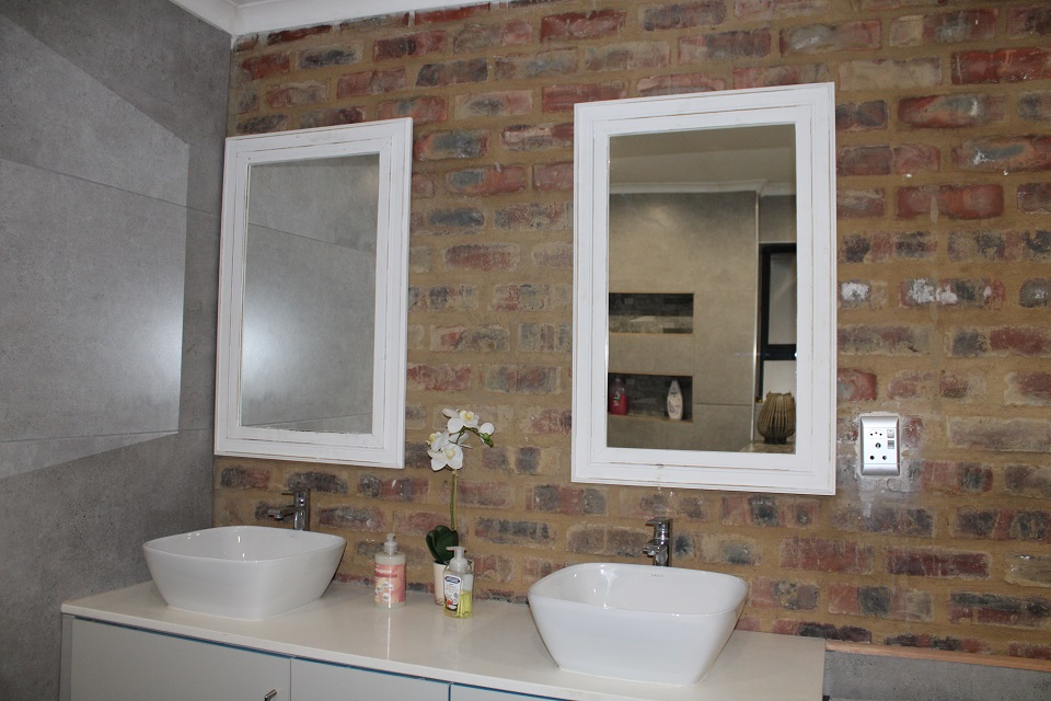 Basins in bathroom